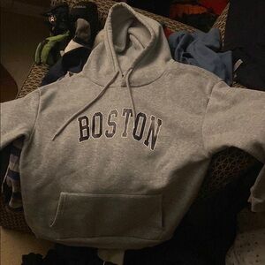 Boston Gray Hoodie
